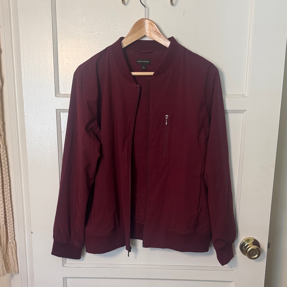 Banana Republic Wine Red Bomber Jacket